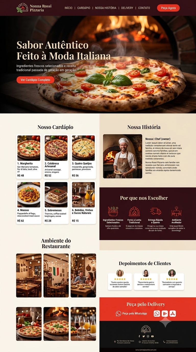 Landing page — Nonna Rossi Pizzaria