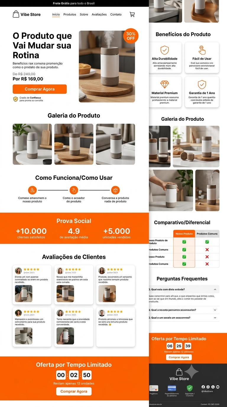 Landing page — Vibe Store